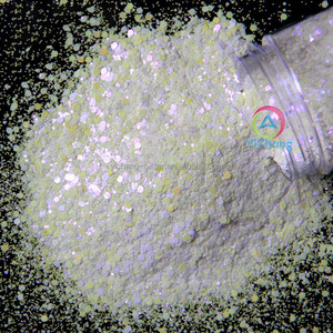 批发1盎司2盎司环保聚酯蛋白石白色混合厚实闪光粉圣诞派对装饰指甲工艺品 - Product Image 2