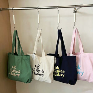 <b>Large</b> Stock <b>Canvas</b> Tote Bags Custom Color & Logo Printing Zipper Grocery Shopping Bags Cross-border Wholesale Travel Bag - Product Image 4