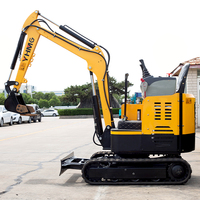 Livraison rapide pas cher mini excavatrice chinoise 1.5 tonnes 1ton mini excavateur mini excavatrices pelleteuses à vendre