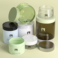 Pot en plastique de 100g-500g avec couvercle à vis, emballage cosmétique, crème pour le visage, crème pour les mains, masque facial, pot vide, impression sérigraphique personnalisée