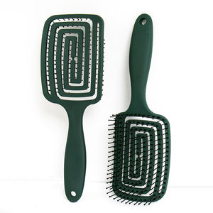 Cepillo de pelo de masaje desenredante con ventilación hueca de superficie esmerilada para mujeres, cepillos alisadores para rectos y rizados - Product Image 6