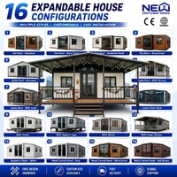 Casa Contenedor Expandible de Lujo Prefabricada e Impermeable de 20 Pies, Casa Móvil Portátil Prefabricada con 2 Dormitorios