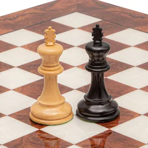 قطع الشطرنج الكلاسيكية غير القابلة للطي من الشركة المصنعة 4.5 قطعة خشبية ولعبة الطاولة للهدايا التذكارية