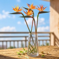Bunga Bird of Paradise Buatan dalam Pot Dekorasi Rumah Rangkaian Bunga Pernikahan Mewah Putih 60CM Strelitzia Palsu Modern