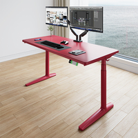 Bureau debout électrique ergonomique multi-couleurs, durable, à double moteur, 3 niveaux, réglable en hauteur pour le bureau