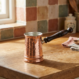 Handmade Copper Turkish <b>Coffee</b> Tea Pot Traditional Brewing Kettle Elegant Metal Beverage Server for <b>Coffee</b> Tea Herbal Infusions - Product Image 6