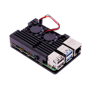 Case de Alumínio para <span class=keywords><strong>Raspberry</strong></span> <span class=keywords><strong>Pi</strong></span> <span class=keywords><strong>4</strong></span>ª Geração B com Ventiladores Duplos para Dissipação de Calor - Product Image 5
