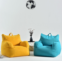 Fauteuil moderne décontracté en similicuir avec housse amovible, ultra doux, une place, dossier et accoudoirs, design paresseux avec pouf, pour chambre/salon