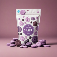 Sachet Doypack imprimé couleur avec fermeture zip réutilisable pour salades, aliments pour bébés, chewing-gums, chips, pizzas, lait, aliments pour animaux de compagnie (PE)