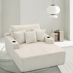 Sofa Lightweight Compressed Sofa <b>Bed</b> Boneless Design for Living Room and Small Room Upholstered Sofa <b>Bed</b> with Cup Holders - Product Image 1