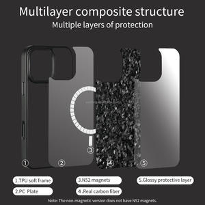 Nueva funda de teléfono móvil con marco de Metal de fibra de carbono en caja para iPhone 16 Pro Max para Apple 15 11 Plus 7 Plus-Características a prueba de golpes - Product Image 5