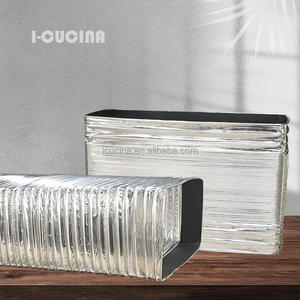 <span class=keywords><strong>Tuyau</strong></span> <span class=keywords><strong>de</strong></span> ventilation carré flexible en aluminium pour <span class=keywords><strong>hotte</strong></span> <span class=keywords><strong>de</strong></span> <span class=keywords><strong>cuisine</strong></span>, conduit d'évacuation rectangulaire, flexible pour l'aération - Product Image 1
