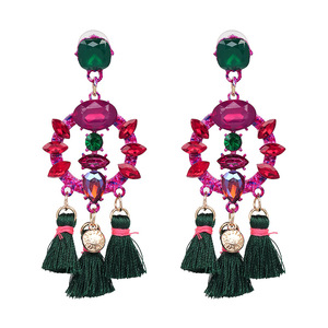 Peri'wu — boucles d'oreilles <span class=keywords><strong>en</strong></span> <span class=keywords><strong>strass</strong></span> pour femmes, nouvelle mode, <span class=keywords><strong>lustre</strong></span>, style Boho, longues franges - Product Image 2