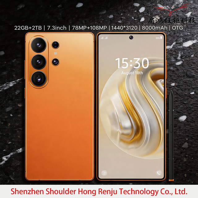 Android 16 22G+2TB 7.3INC 2026 Latest Mobile Phones S26 ultra High Quality Smartphone Built-in Pen Dual SlM Card Global 5G LTE