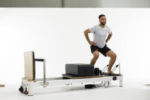 Máquina de Pilates Reformer de Aleación de Aluminio Blanca, Cama de Pilates Reformer - Product Image 6