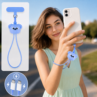 Cable de Carga Rápida Beanlieve Koala de 60W con Correa de Muñeca, Cable Trenzado USB C a USB C, Cordón Antipérdida para Teléfono