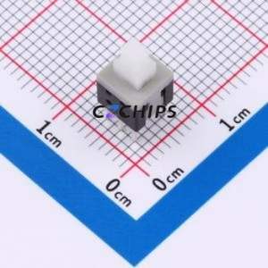 KFC5858-W Push Button Switch DIP-6P,5.8x5.8mm Switch Double Pole Double Throw No Lock Square Plunger Through Hole - Product Image 1