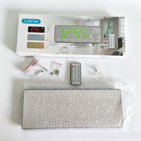 Horloge murale numérique LED grand format avec alarme, calendrier, minuteur, réglage de la luminosité, température intérieure, pour chambre et bureau, certifiée BSCI