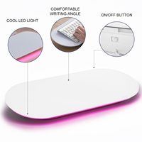 Support de clavier d'ordinateur de bureau en verre LED Tableau blanc Calculatrice Tableau blanc Vendeur de bureau