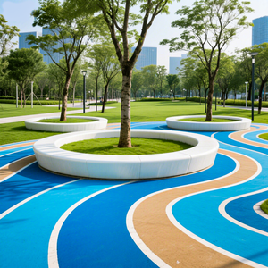 Macetero Urbano G003, Diseño Ovalado Personalizado, Material GRC, <span class=keywords><strong>para</strong></span> Jardín, Plaza, Centro Comercial, Patio, Oficina, Vestíbulo, Exterior, Asientos Decorativos - Product Image 4