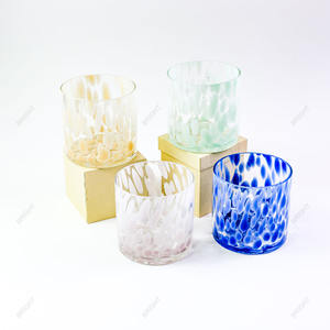 Portavelas de Vidrio Soplado con Diseño de Dálmata de Estilo Nórdico de Lujo, Decoración Hecha a Mano para el Hogar, para Hacer Velas - Product Image 1