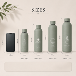 Custom Art Font Laser Engraved Stainless Steel Water Bottle Rich Matte Shades Carry Strap Leakproof Reusable Vacuum Flask - Product Image 5