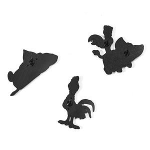 Venta al por mayor Moana lujo Anime dibujos animados solapa Pin insignias lindo Animal pollo vaca Metal aleación broche esmalte pines regalo para amigos - Product Image 4