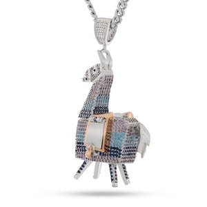 Pendentif Llama en Argent Sterling 925, Sertissage Diamanté, Bijou Hip Hop Tendance, Plaqué Rhodium Personnalisé, Breloque Unisexe - Product Image 4