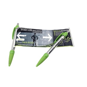 Custom Plastic Pull Out Ballpoint <b>Banner</b> Pen - Product Image 2
