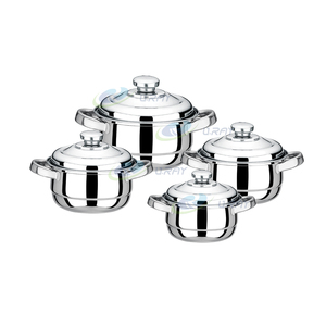 Nhà cung cấp chuyên nghiệp của kích thước lớn 6 cái thép không gỉ casseroles <span class=keywords><strong>Cookware</strong></span> <span class=keywords><strong>Set</strong></span> thiết kế hiện đại thân thiện với môi duy nhất dưới - Product Image 3