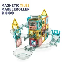 Set Mainan Magnetik Anak-anak, Model Jejak Bola Lari 3D Blok Bangunan Magnetik Pendidikan Dini