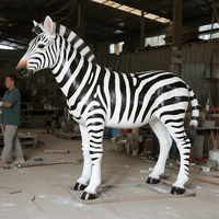 Modèle animal animatronique de zèbre simulé personnalisé réaliste pour la production de films de zoo à thème de parc Safari intérieur/extérieur