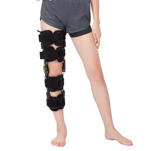 CE Hinged ROM Knee Brace with Strap Post OP Patella Injury Immobilizer Support Medical Orthopedic Guard Protector