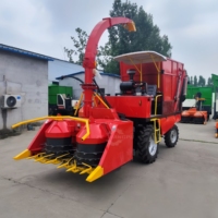 Récolte d'ensilage agricole à griffes à moteur diesel Récolteuse de fourrage pour tracteur