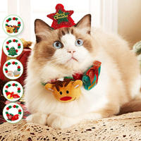 Collier pour chat et chien avec nœud papillon en fourrure de renne pour l'hiver et Noël, pour chiens de petite/moyenne taille