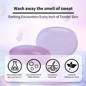 Plant lavender mite repellent skin rejuvenation handmade <b>soap</b> face wash bath refreshing oil control essential oil <b>soap</b> - Product Image 3