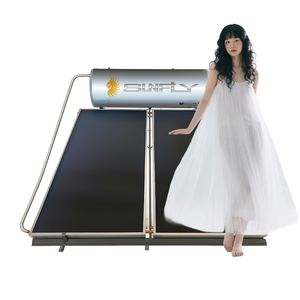 Calentador de agua solar de ahorro de energía de 300L, PLACA PLANA presurizada para calefacción doméstica de Villa, carcasa de acero galvanizado - Product Image 2