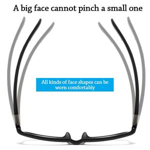 Kính đọc sách nam nữ thể thao chống ánh sáng xanh đọc Kính Đen Đỏ TR90 khung kính mắt lão thị + 100 đến + 400 Kính - Product Image 3