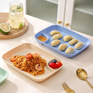 Assiette rectangulaire en plastique incassable pour fêtes et pique-niques, motif quadrillé créatif, style japonais, vente en gros sur mesure - Product Image 6