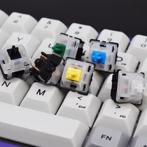 GATERON KS-3x47 5pin ألعاب الكمبيوتر سليم أصفر براون أسود أحمر أبيض أزرق أخضر لوحة المفاتيح الميكانيكية التبديل