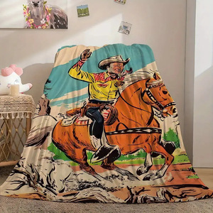 פצ 'רשמיכת הדפס טלאים מערבית לספה, חדר שינה וסגנון חווה - Product Image 2