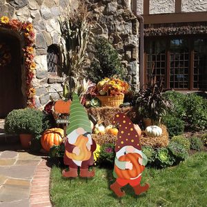 ZY Brand Vintage <strong>Outdoor</strong> 2 Pack 25" Decorative <strong>Garden</strong> Stakes with Gnomes Pumpkin for Fall Decor Yard <strong>Signs</strong> for <strong>Garden</strong> - Product Image 3
