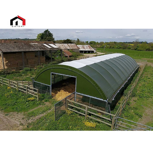 Abri pour bétail 4mx4m, abri portable pour bovins, chèvres, tente à fleurs, abris préfabriqués pour animaux de ferme, pour chevaux, chiens, moutons avec toit d'abri - Product Image 3