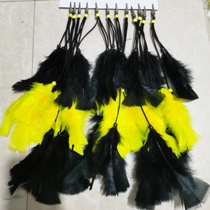 Haiwin-Pince à cheveux en plumes colorées style carnaval violet or vert Mardi Gras, pour fête des années 70 et <span class=keywords><strong>80</strong></span> - Product Image 4
