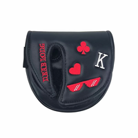 Usine directe personnalisé noir rouge Anime broderie motif en cuir imperméable Golf Putter Club tête couvre nouveau Style