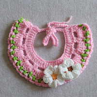 Collier de chaton en peluche et coton fait main écharpes colliers de chien/chat réglables décoration de fête en forme de fleur mignonne