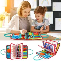 Livre d'activités Montessori populaire pour les voyages, jouet sensoriel éducatif pour les tout-petits, jouets Montessori en bois