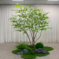 Maison et club utilisant un faux bois naturel réaliste pieds verts arbre artificiel pour la décoration paysagère