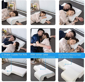 Hot Sale Arched Cuddle <strong>Pillow</strong> Memory Foam Bed Sleeping Couples Lovers <strong>Pillow</strong> - Product Image 6