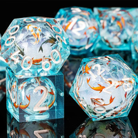 Le nouveau jeu de dés en résine polyédrique pour les dragons Rpg du MDN et les amoureux des donjons est personnalisable avec un noyau liquide à bord tranchant
